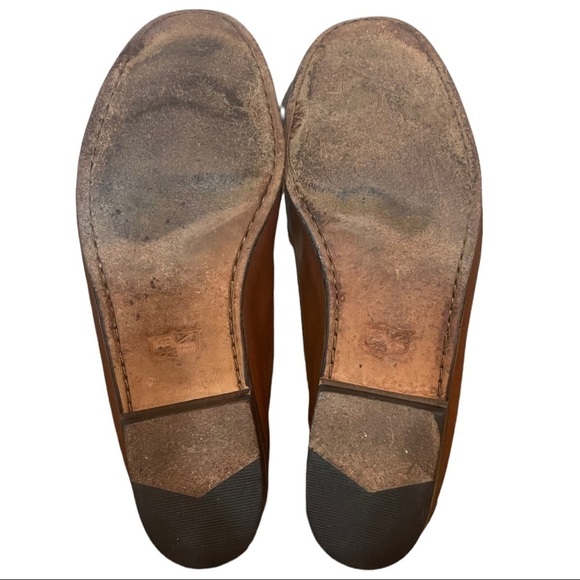 Cole Haan Brown Woven Tassel Slip On Loafers